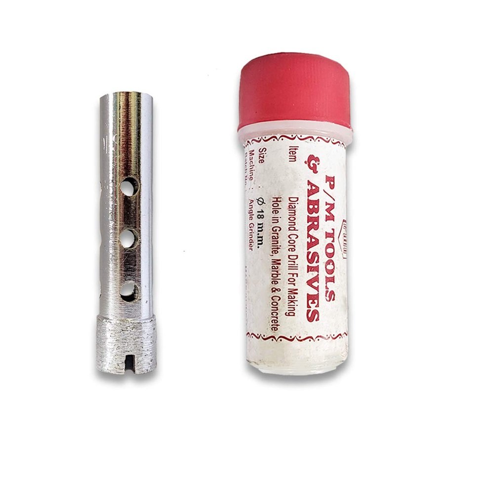 PMT Marble Core Bit  18MM for Drilling holes in Granite, Marble, Concrete and Tile Use With 4″ Angle Grinder