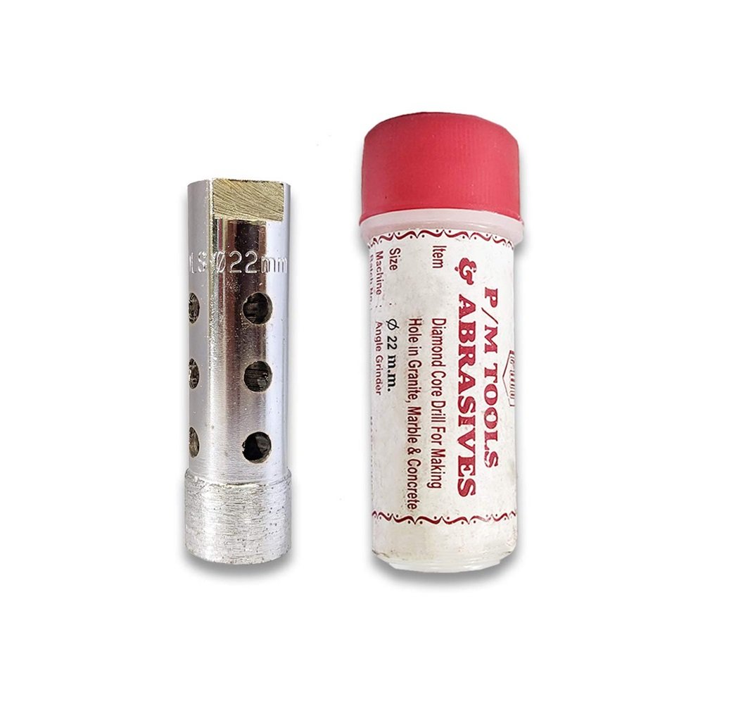 PMT Marble Core Bit  22MM for Drilling holes in Granite, Marble, Concrete and Tile Use With 4″ Angle Grinder