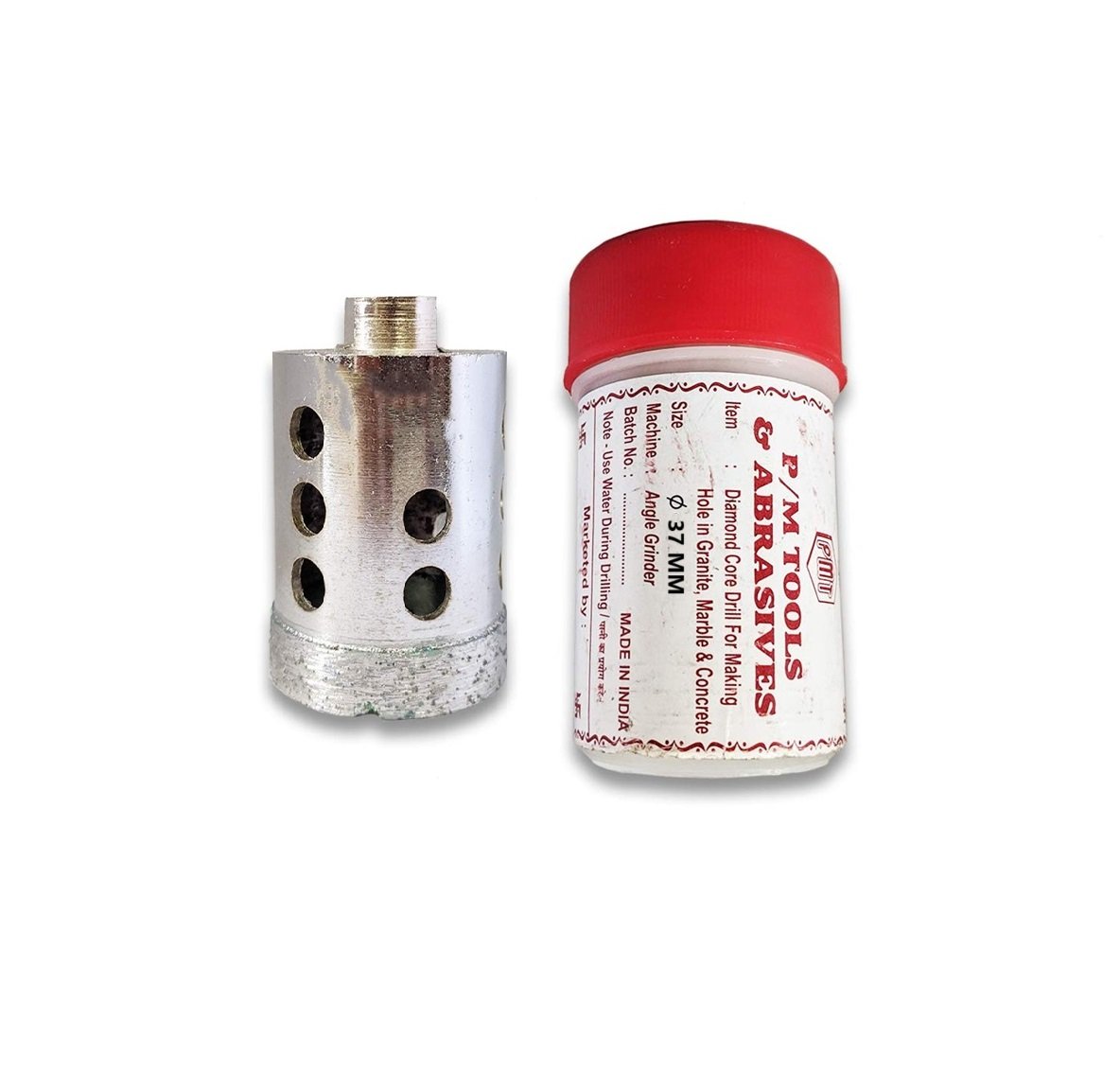 PMT Marble Core Bit  37MM for Drilling holes in Granite, Marble, Concrete and Tile Use With 4″ Angle Grinder