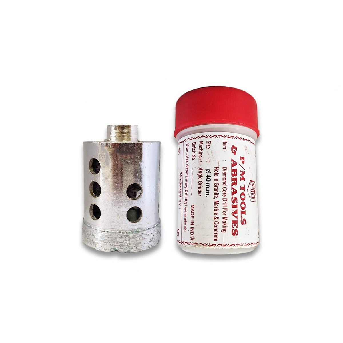 PMT Marble Core Bit  40MM for Drilling holes in Granite, Marble, Concrete and Tile Use With 4″ Angle Grinder