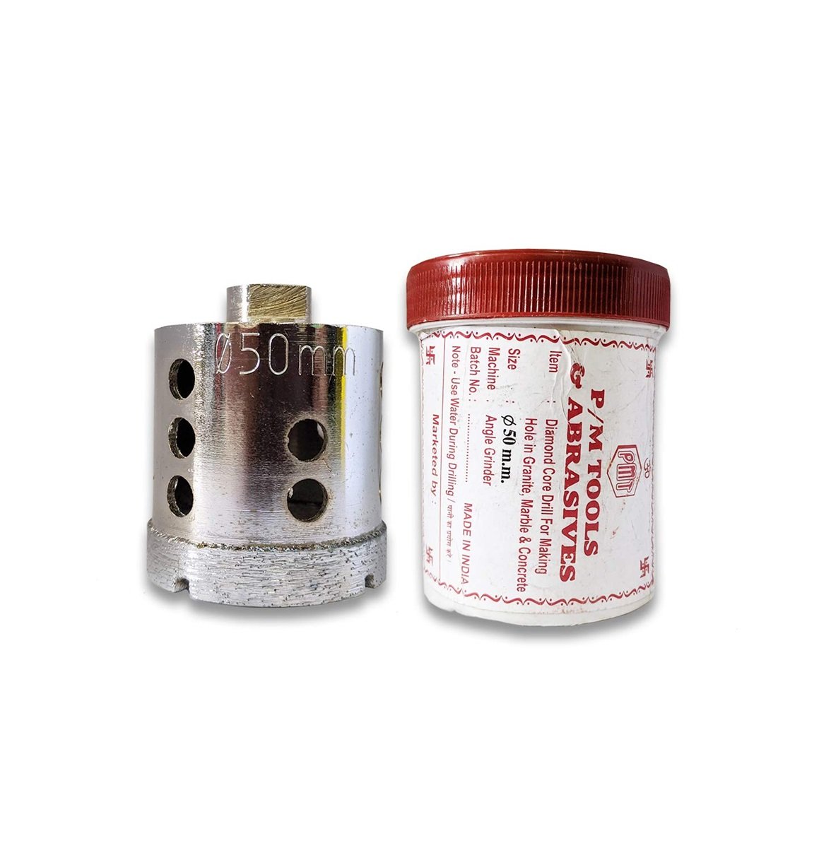 PMT Marble Core Bit  50MM for Drilling holes in Granite, Marble, Concrete and Tile Use With 4″ Angle Grinder